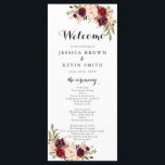 Programme Marsala Bourgogne Rustique Floral<br><div class="desc">Cliquez sur le bouton "Customiser" pour modifier la couleur de police,  la police et la position du texte et du motif</div>