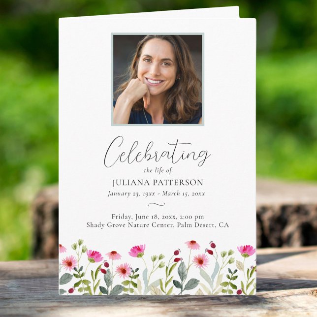 Programme Meadow Fleurs sauvages Ordre de service Funéraille (Créateur téléchargé)