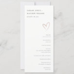 Programme Minimal de Mariage Coeur Rose Bleu Simpl<br><div class="desc">If you need any further customization please feel free to message me on yellowfebstudio@gmail.com</div>