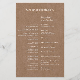 Programme minimaliste de cérémonie des Mariages ru