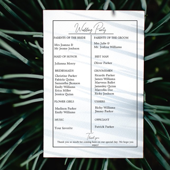 Programme minimaliste de Mariage de monogramme noi (Créateur téléchargé)