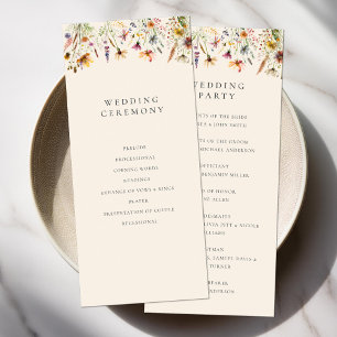 Programme minimaliste de mariage floral Fleur sauv