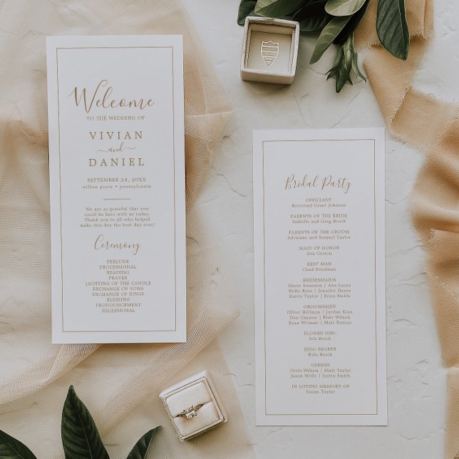 Programme minimaliste de mariage Gold (Créateur téléchargé)