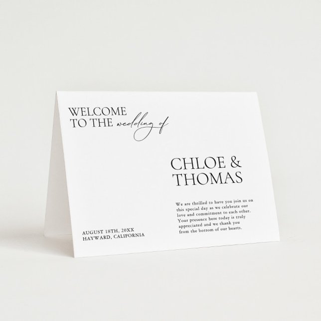 Programme minimaliste Élégant de Cérémonie Mariage (Créateur téléchargé)