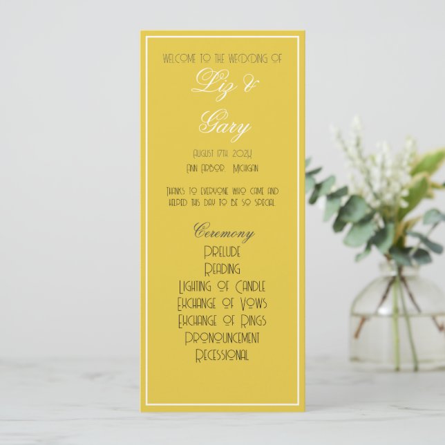 Programme minimaliste Jaune de moutarde (Debout devant)