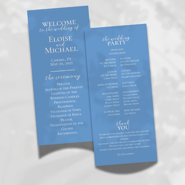 Programme minimaliste moderne de cérémonie des Mar (Guide your guests through the ceremony in style with this Modern Wedding Program.)