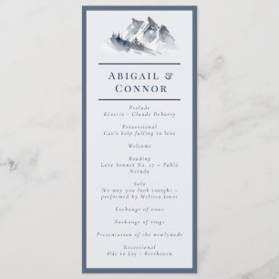 Programme Misty Mountain Blue Grey Blanc Élégant