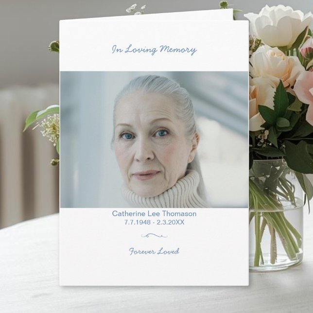 Programme Modern Elegant Funeral Program With Photo (Modern Elegant Funeral Program With Photo
)