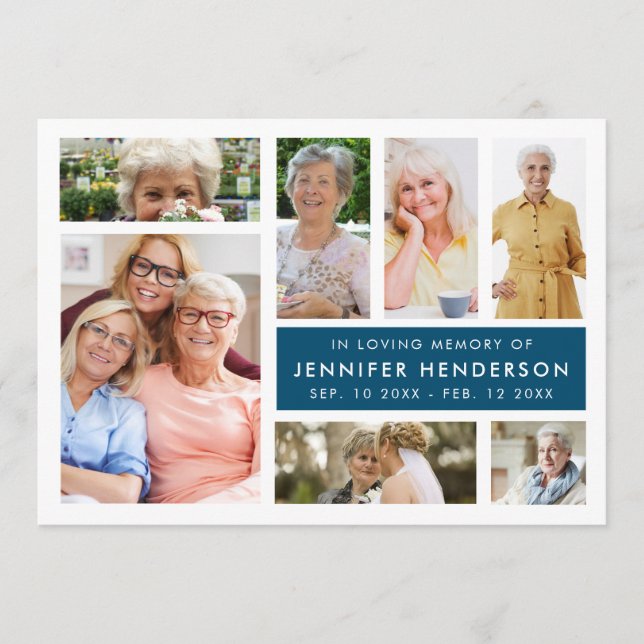 Programme Modern In Love Mémoire Photo Collage Funérailles (Devant)