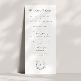 Programme monogramme floral vintage classique