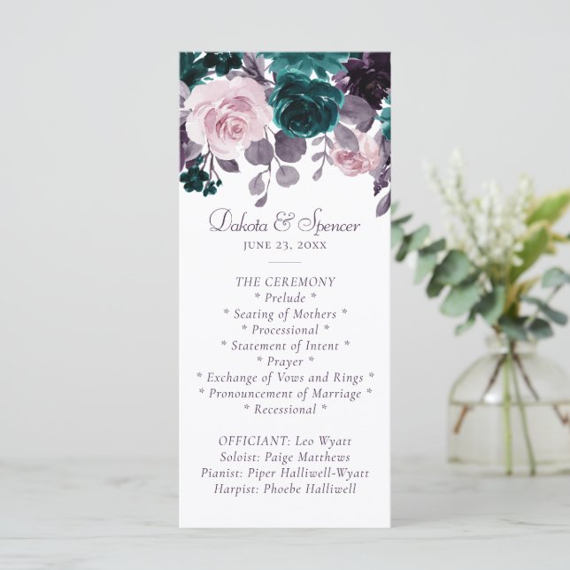 Programme Moody Boho | Eggplant Purple Floral Bouquet de cou (Debout devant)