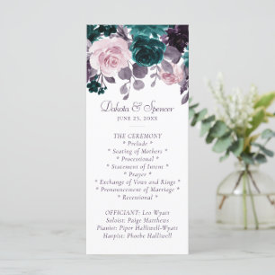 Programme Moody Boho Eggplant Purple Floral Bouquet de cou