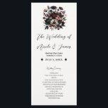 Programme Moody Rustic Garden Florals Mariage bohémien<br><div class="desc">Programme de mariage personnalisé. Les éléments correspondants sont disponibles,  consultez la collection entière. Customisez ceci pour votre Mariage ou événement spécial.</div>