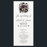 Programme Moody Rustic Garden Florals Mariage bohémien<br><div class="desc">Programme de mariage personnalisé. Les éléments correspondants sont disponibles,  consultez la collection entière. Customisez ceci pour votre Mariage ou événement spécial.</div>