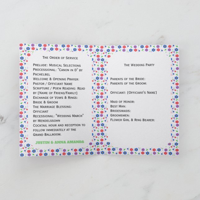Programme Motif floral aquarelle vibrant Fleurs sauvages (Intérieur)