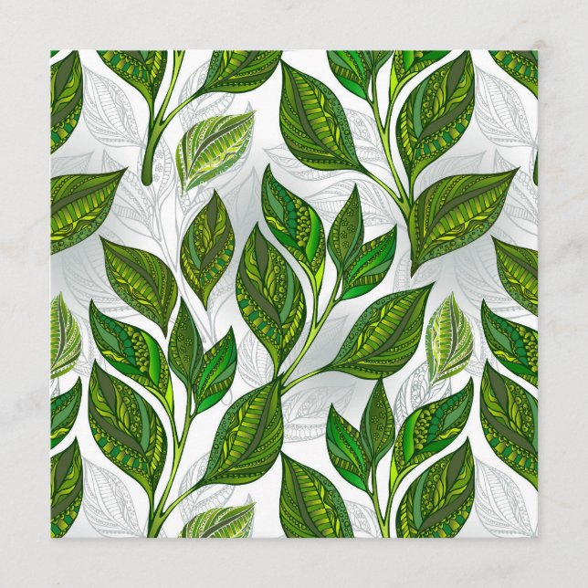 Programme Motif sans couture avec Feuilles de thé vert (Devant)
