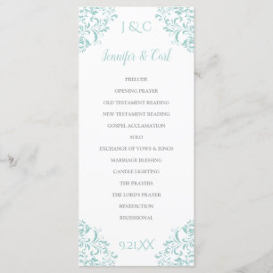 Programme Nadine Wedding Program Tall (Turquoise clair)