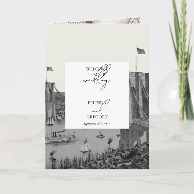 Programme New York City New York Mariage Ordre de service (Devant)