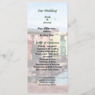 Programme NJ - Waterfront Bridgetown Barbado Wedding Program