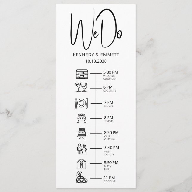 Programme Nous faisons le jour du mariage Calendrier plat Pr (Devant)