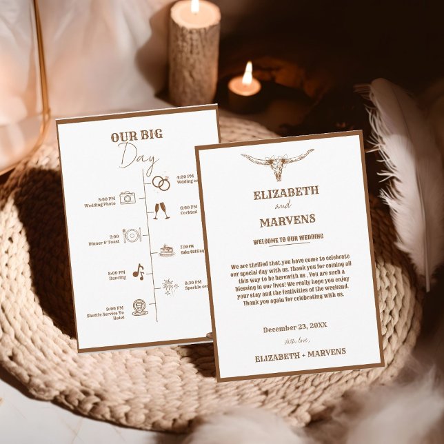 Programme Occidental Cowboy jour de mariage Événements Calen (Créateur téléchargé)