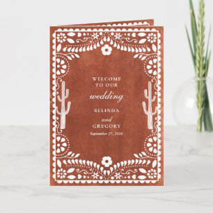 Programme Ordre du service de mariage mexicain Papel Picado