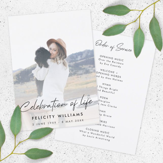 Programme Ordre funéraire du service | Célébration de la vie (Créateur téléchargé)