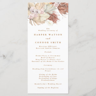 Programme Pampas Grass Tropical Jungle Floral Mariage