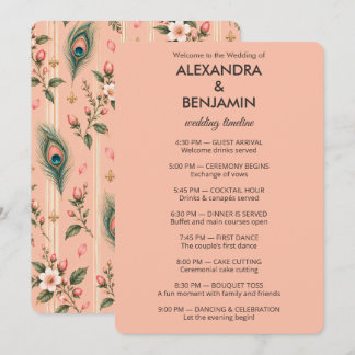 Programme Paon Botanique de Mariage | Floral Vintage