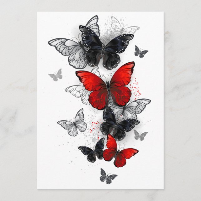 Programme Papillons noirs et rouges volants (Devant)