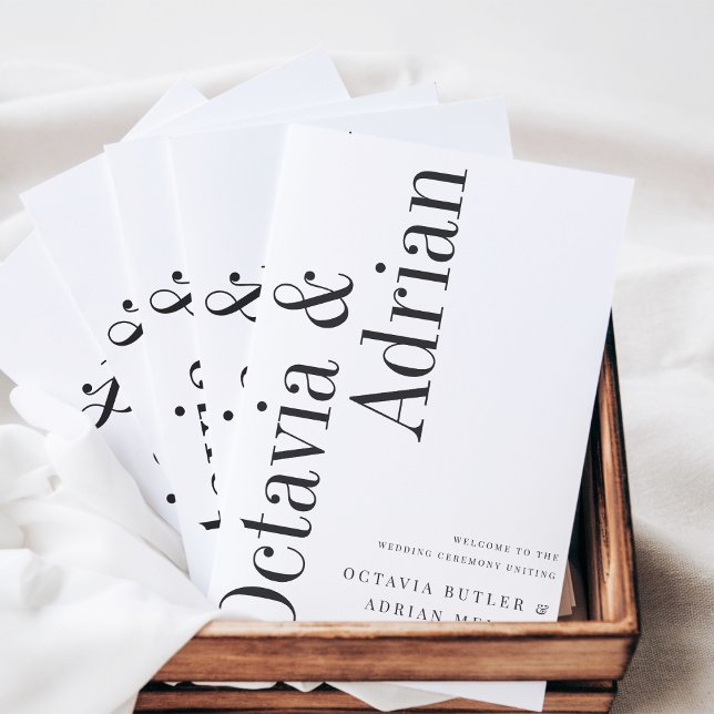Programme Parallèle | Mariage noir et blanc moderne (Créateur téléchargé)