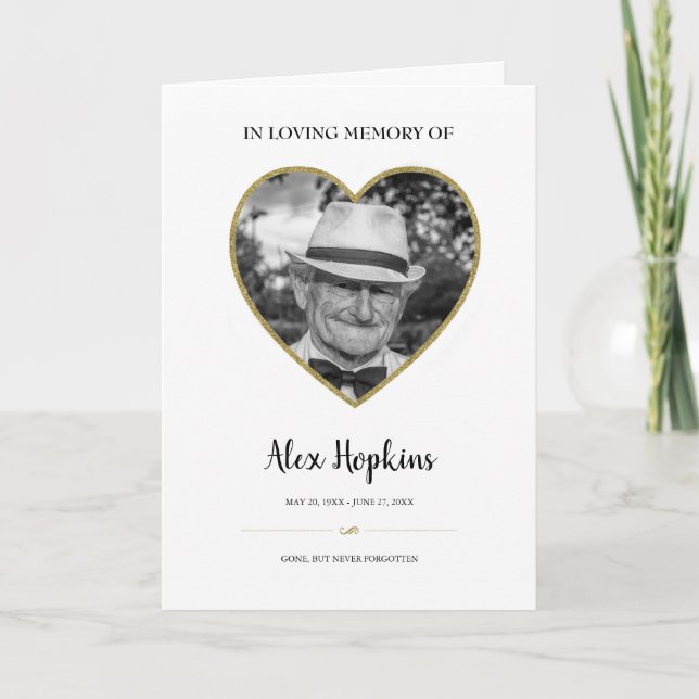 Programme Parties scintillant Cadre cardiaque Photo Memorial (Devant)