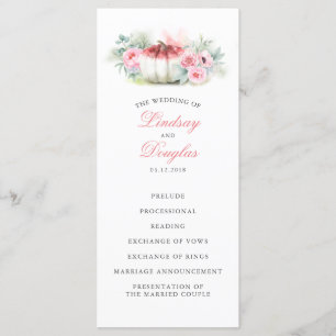 Programme Parties scintillant d'or rose Citrouilles Programm