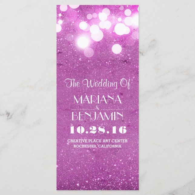 Programme parties scintillant shimmer purple string lumières (Devant)