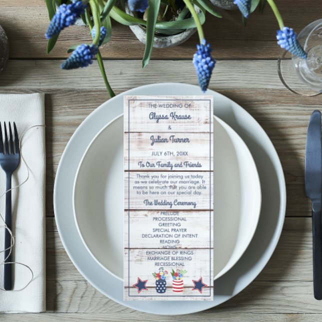 Programme Patriotic Love Quart de juillet Cérémonie Mariage (Créateur téléchargé)