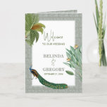 Programme Peacock Feather Tropical Mariage Ordre de service<br><div class="desc">Un design vintage d'oiseau paon avec verdure tropicale et motif damassé arrière - plan. Ce design est idéal pour toutes les saisons. Un design aquarelle élégant dans un thème contemporain. Un design mariage et raffiné de ventilateur de programme avec des plumes de paon glorieuses et des éléments modernes. Des invitations...</div>