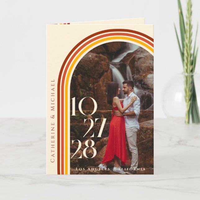 Programme Photo d'arche rétro années 70 arc-en-ciel groovy (Devant)