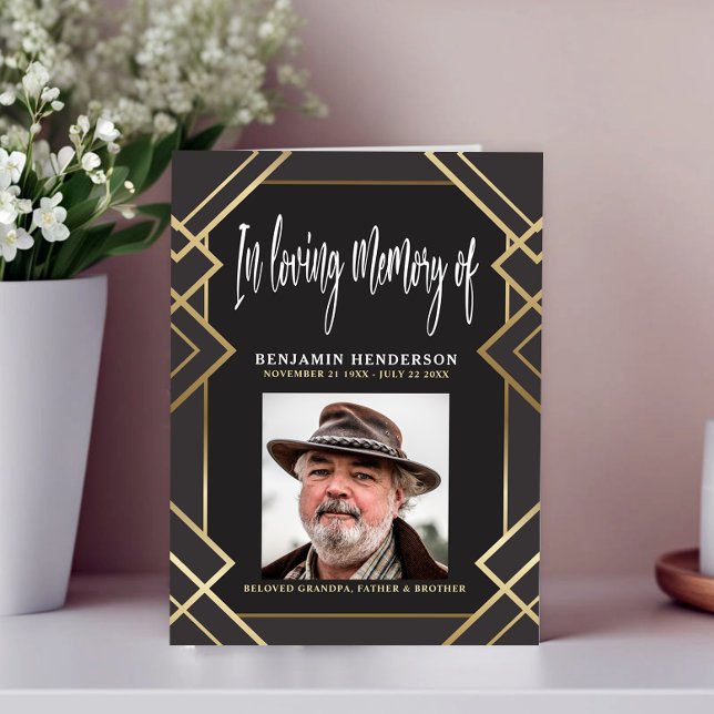 Programme Photo Élégante Dans Love Memory Funeral Program (Créateur téléchargé)