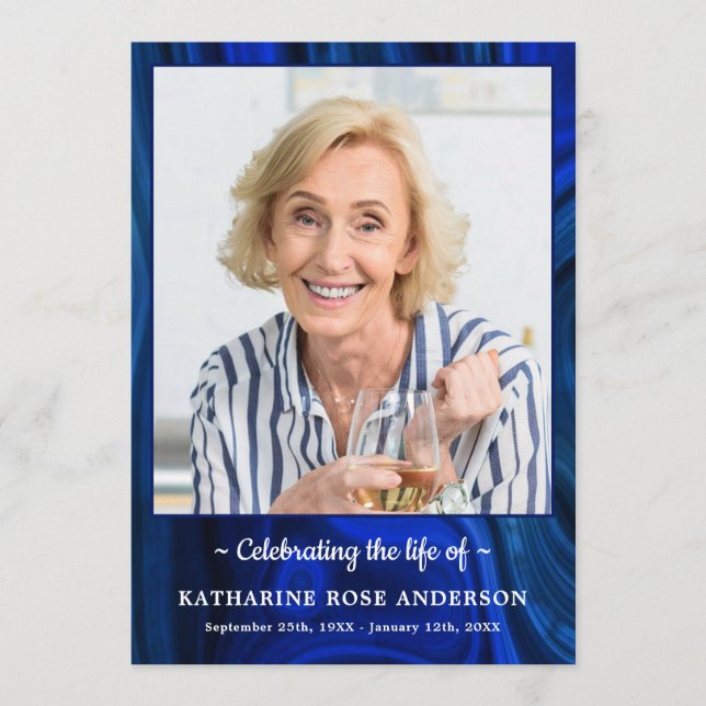 Programme Photo Funéraire Moderne Ordre De Service Marbre Bl (Devant)