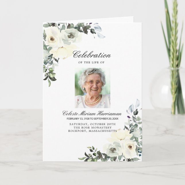 Programme Photo Memorial Funeral Celebration of Life Program (Devant)