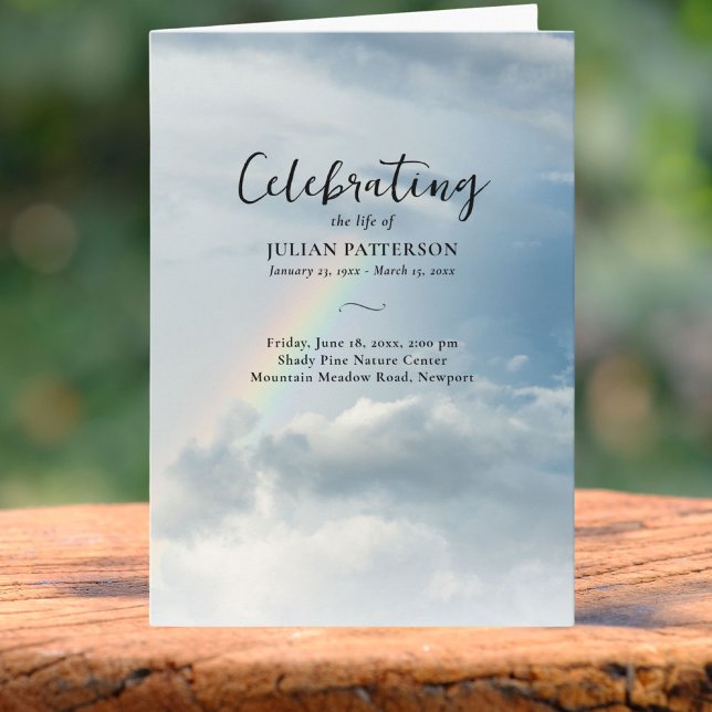 Programme Photo Rainbow Clouds, Célébration de la vie funéra (Créateur téléchargé)