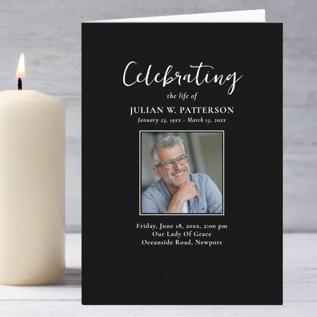 Programme Photos simples Célébration de la vie, funérailles (Créateur téléchargé)