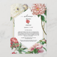 Pies blanches roses Fleurs Itinéraire Mariage