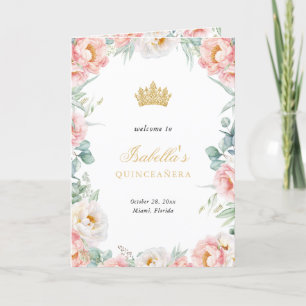 Programme Pink Gold Quinceanera Princess Padrinos