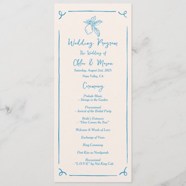 Programme plat de citron à main levée (Devant)