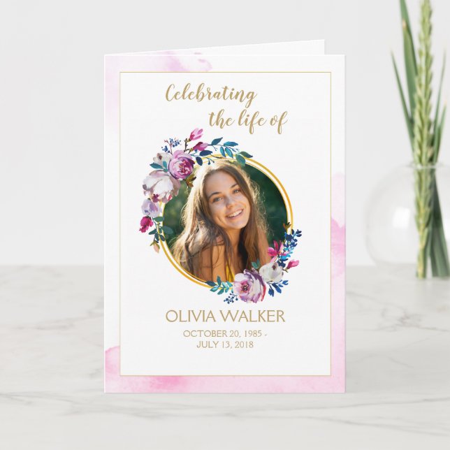 Programme Plié de l'ordre de service des fleurs vi (Devant)