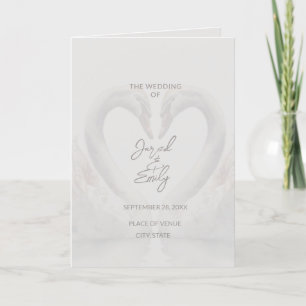 Programme plié Mariage cygne