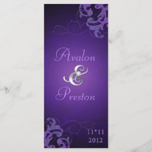 Programme pourpre de mariage de rouleau pourpre