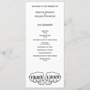 Programme Punk Rock Tattoo Mains Véritable Amour Minimaliste