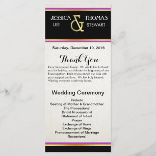 Programme Purple, Noir et Or Simple Elégance